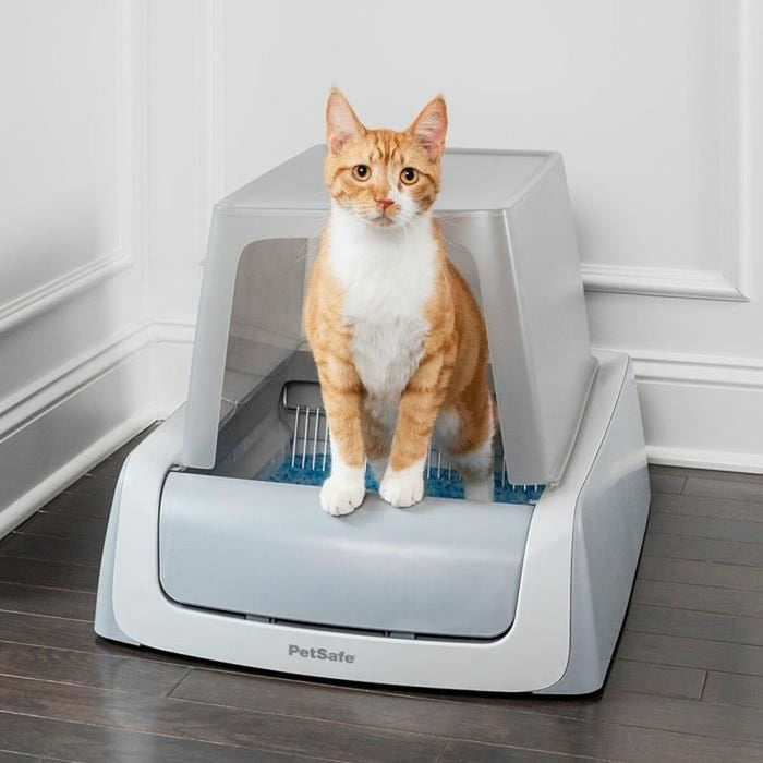 Cat Litter Box PetSafe Self-cleaning 15 x 70 x 48,5 cm White Plastic - VMX PETS