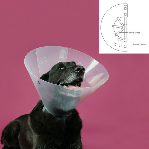 Elizabethan Dog Collar KVP Betsy Transparent (45-56 cm) - VMX PETS