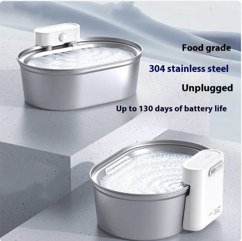 Uha Stainless Steel Automatic Pet Water Dispenser - VMX PETS - VMX PETS