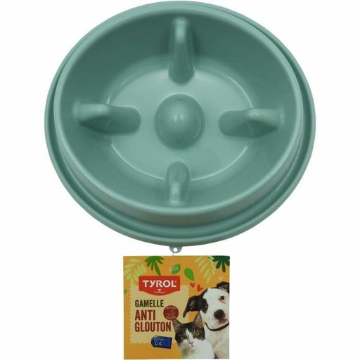Slow Eating Food Bowl for Pets Tyrol Blue Plastic Ø 20 cm 950 ml - VMX PETS