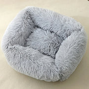 Plush Square Cat Bed: Warm Winter Pet Nest for Small Dogs and Cats - VMX PETS - VMX PETS
