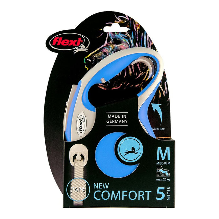 Dog Lead Flexi NEW COMFORT Blue Size M - VMX PETS