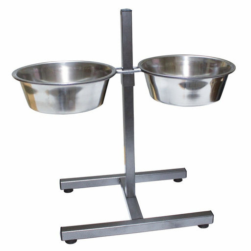 Dog Feeder Trixie 24922 Double 2,8 L Ø 24 cm Stainless steel - VMX PETS