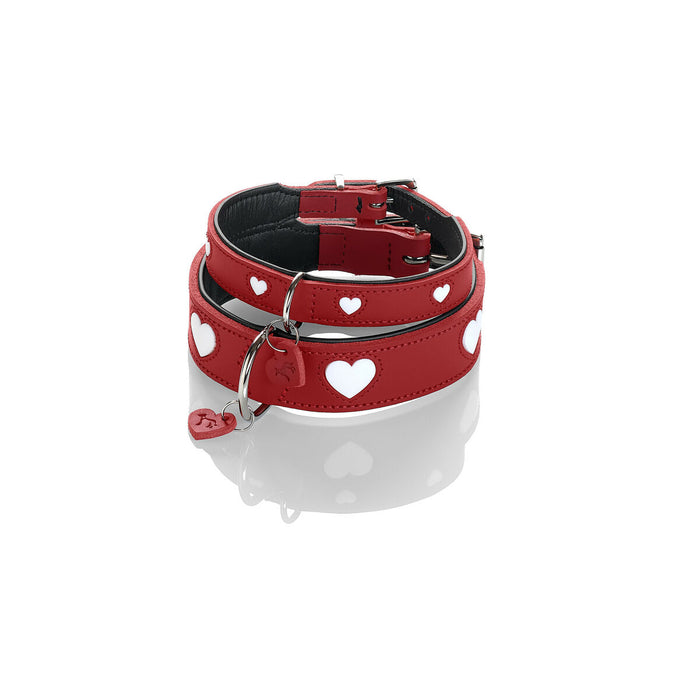 Dog collar Hunter Love M/L 47-54 cm Red - VMX PETS