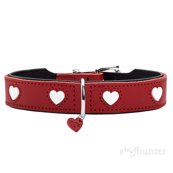 Dog collar Hunter Love M/L 47-54 cm Red - VMX PETS