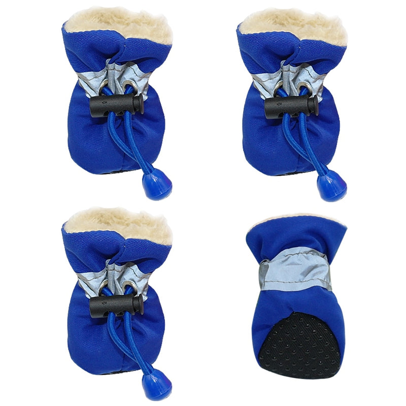 4 Pieces Waterproof Winter Pet Dog Shoes - VMX PETS
