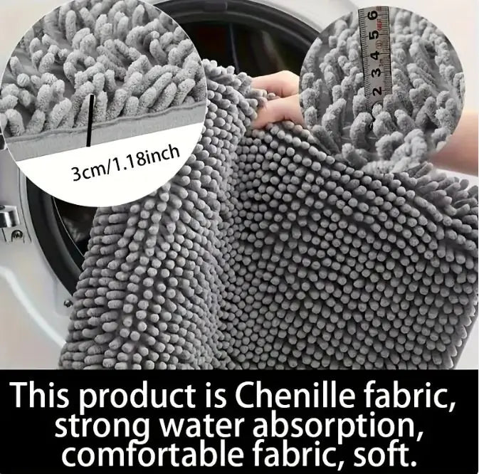 Pet Chenille Bathroom Door Absorbent Floor Mat Non-slip - VMX PETS - VMX PETS