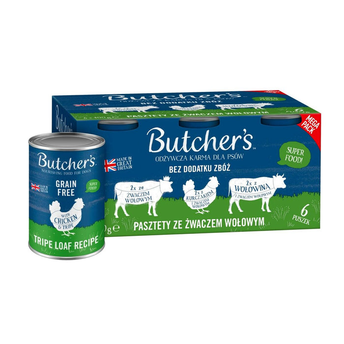 Alimentation humide Butcher's Original Junior Mega pack mix Poulet 6 x 400 g