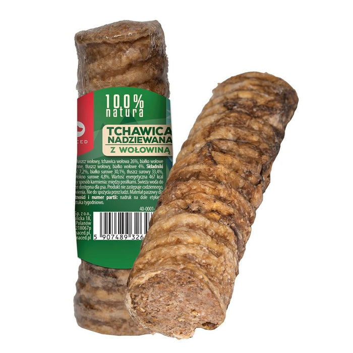 Jouet pour chien Maced Bone stuffed with beef rumen Viande de bœuf