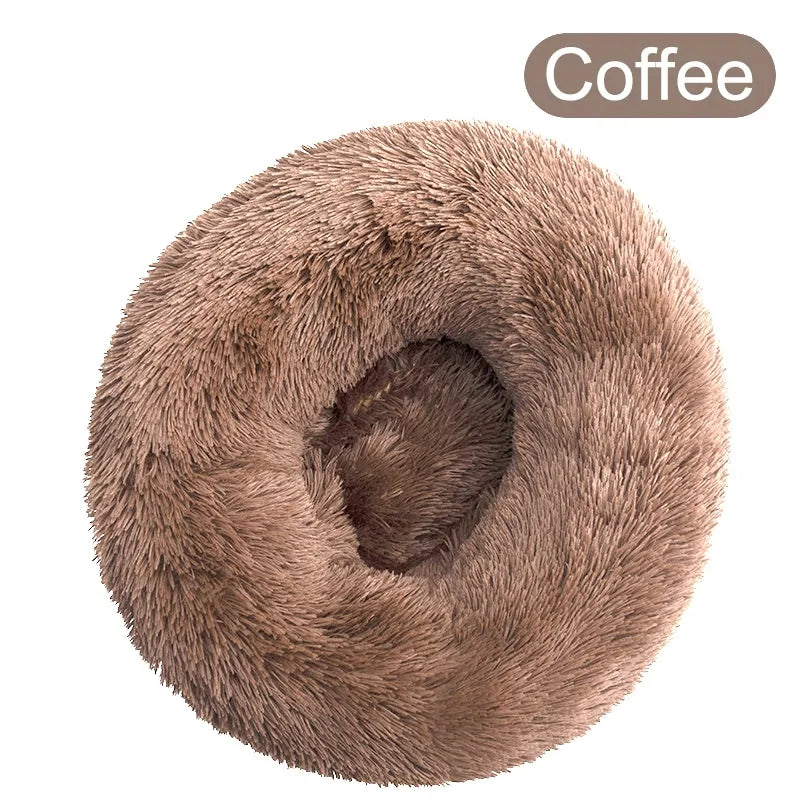 Soft Winter Warm Long Plush Donut Pet Bed - VMX PETS - VMX PETS