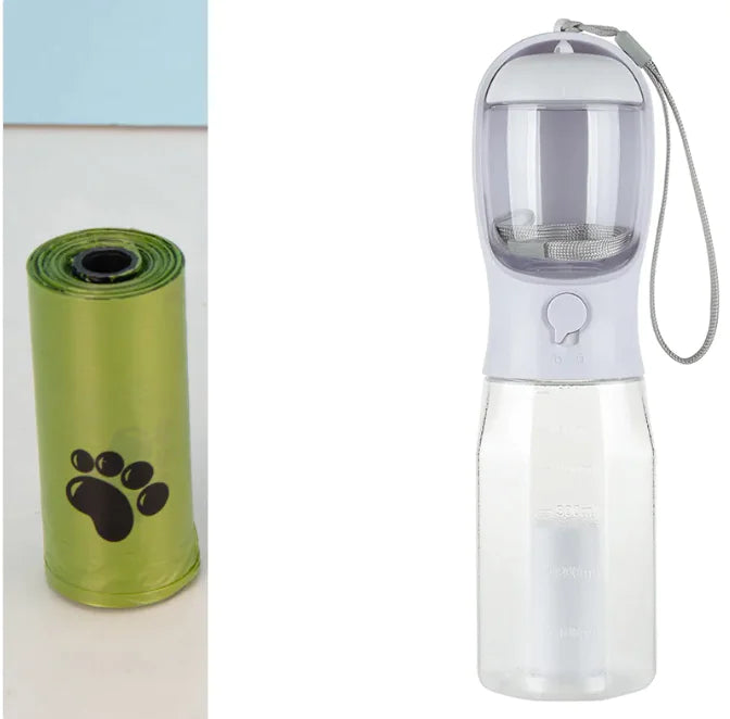 Portable Cat Dog Water Bottle Food Feeder Drinker Poop Dispenser 3 In 1 Leak-proof Multifunctional Dog Water Bottle Pet Products - VMX PETS - VMX PETS