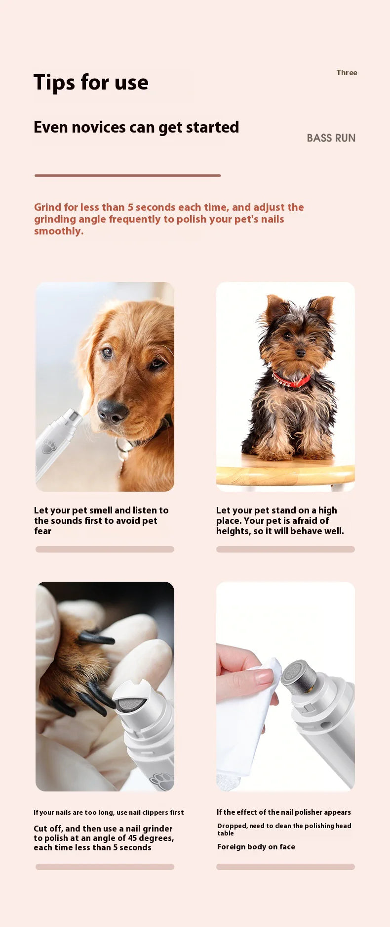 USB Rechargeable Pet Nail Trimmer - VMX PETS - VMX PETS