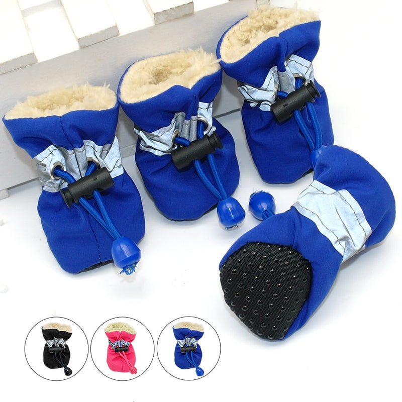4 Pieces Waterproof Winter Pet Dog Shoes - VMX PETS