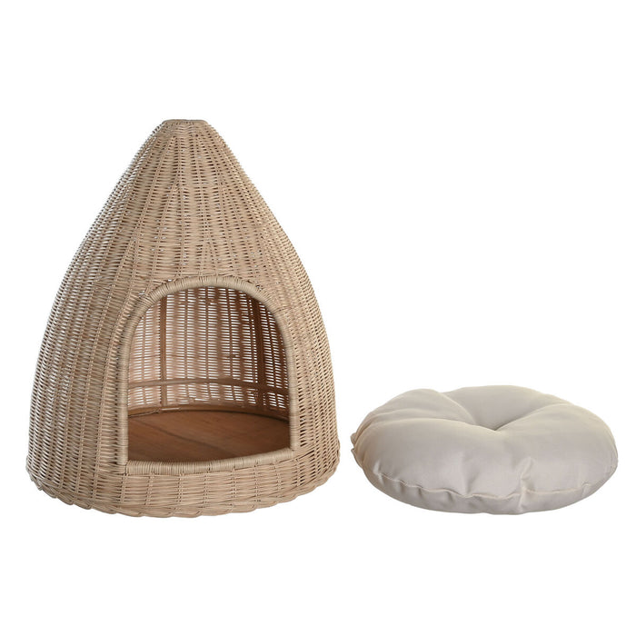 Pet bed DKD Home Decor 45 x 45 x 57 cm Natural Rattan - VMX PETS