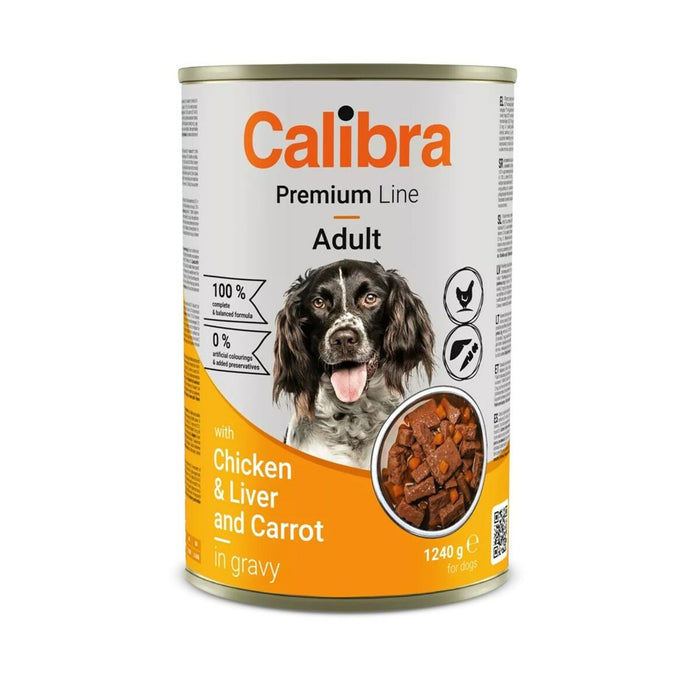 Alimentation humide Calibra CALIBRA Premium Line Adult Chicken with liver and carrot Poulet 1,2 kg