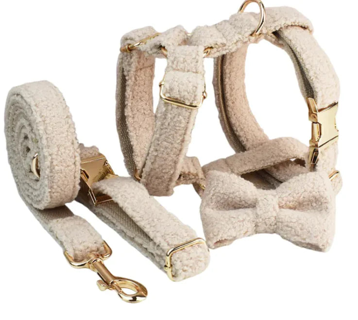 Minimalist Cream Pet Collar & Harness - VMX PETS - VMX PETS