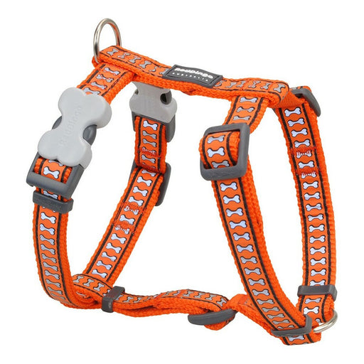 Dog Harness Red Dingo Bone Reflective 46-76 cm Orange - VMX PETS