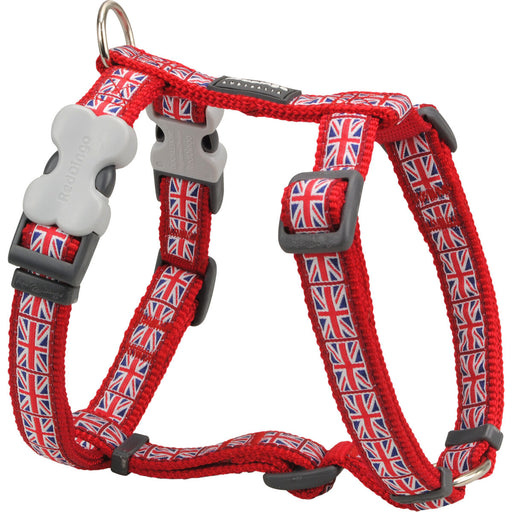 Dog Harness Red Dingo Union Jack 25-39 cm Red - VMX PETS
