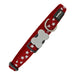 Dog collar Red Dingo Smooth Star Stars (1,5 x 24-36 cm) - VMX PETS