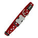 Dog collar Red Dingo Style Red Stars (2 x 31-47 cm) - VMX PETS