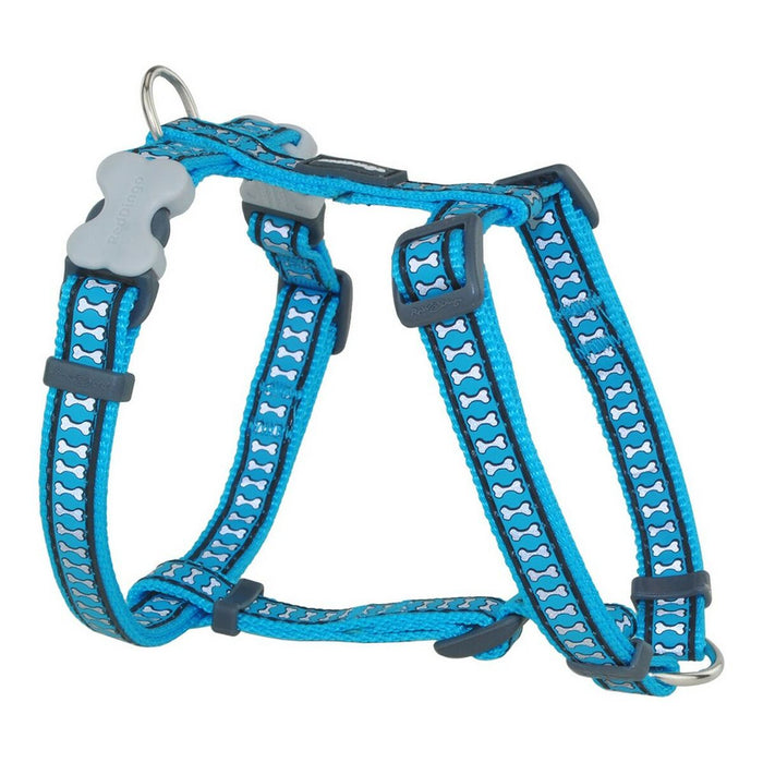Dog Harness Red Dingo Reflective Bone Turquoise - VMX PETS