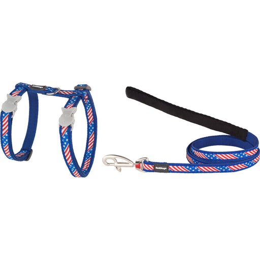 Dog Harness Red Dingo US Flag 21-35 cm Blue - VMX PETS