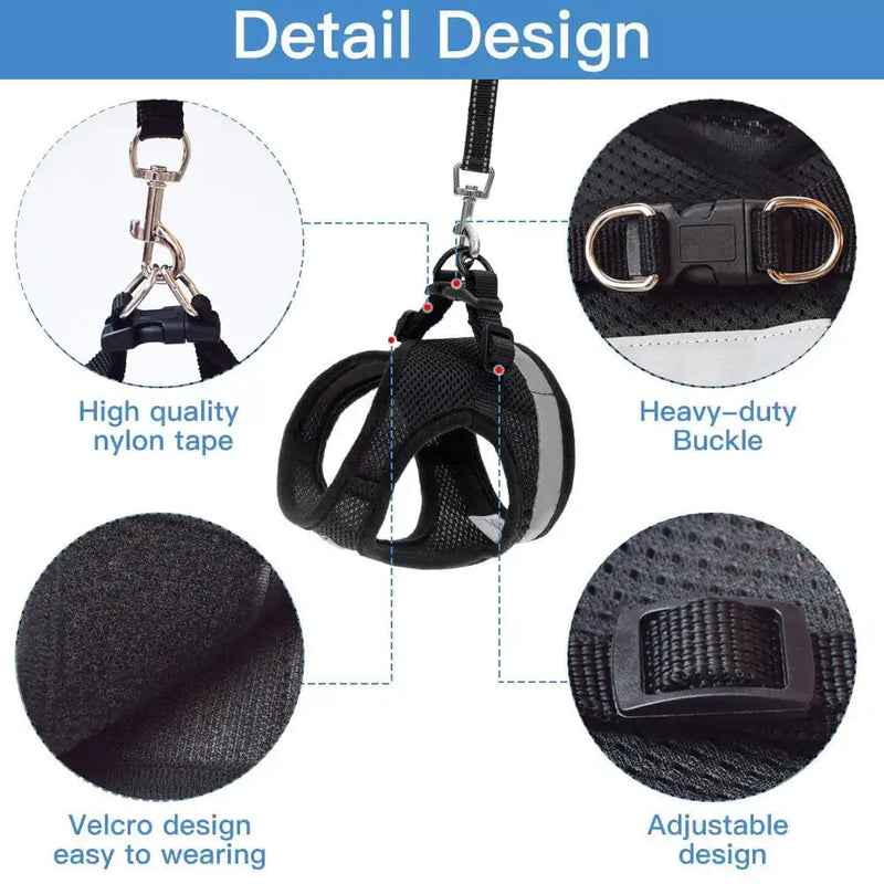 Cozy Cat Pet Harness And Leash - VMX PETS - VMX PETS