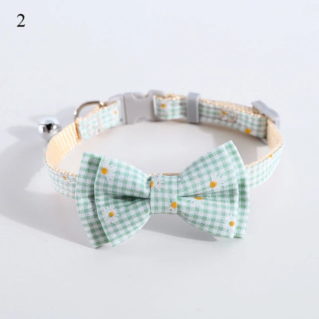 Plaid Print Pet Bow Tie Collar - VMX PETS - VMX PETS
