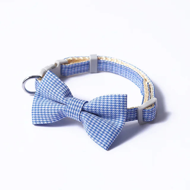 Plaid Print Pet Bow Tie Collar - VMX PETS - VMX PETS