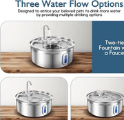 Pet Water Dispenser with Stainless Steel Faucet - VMX PETS - VMX PETS