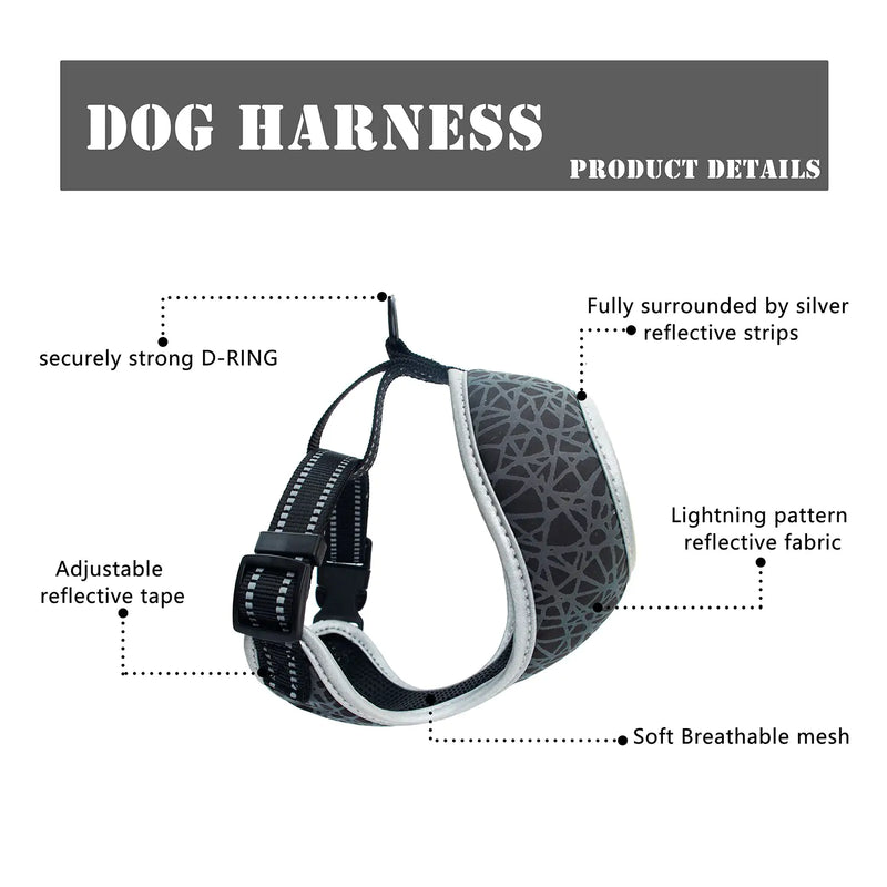 Adjustable Reflective Pet Harness - VMX PETS - VMX PETS