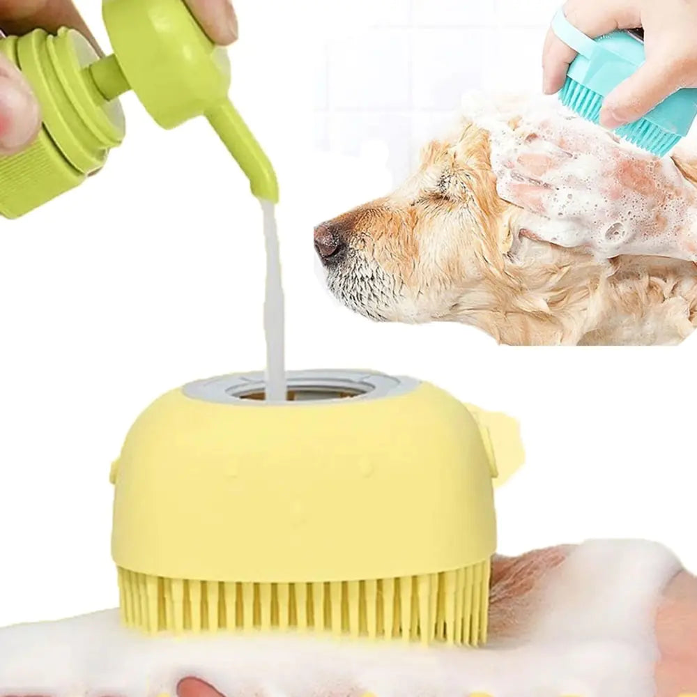 Silicone Comb with Shampoo Box Pet Dog Brush - VMX PETS - VMX PETS