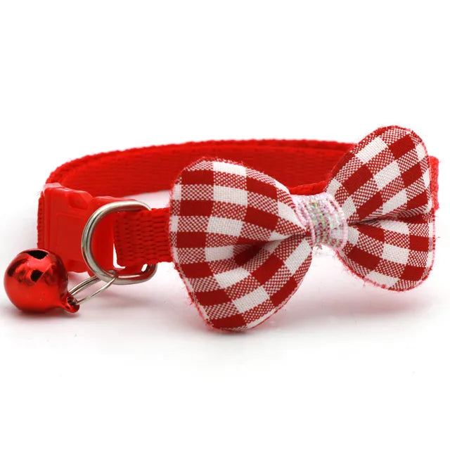 Plaid Print Pet Bow Tie Collar - VMX PETS - VMX PETS