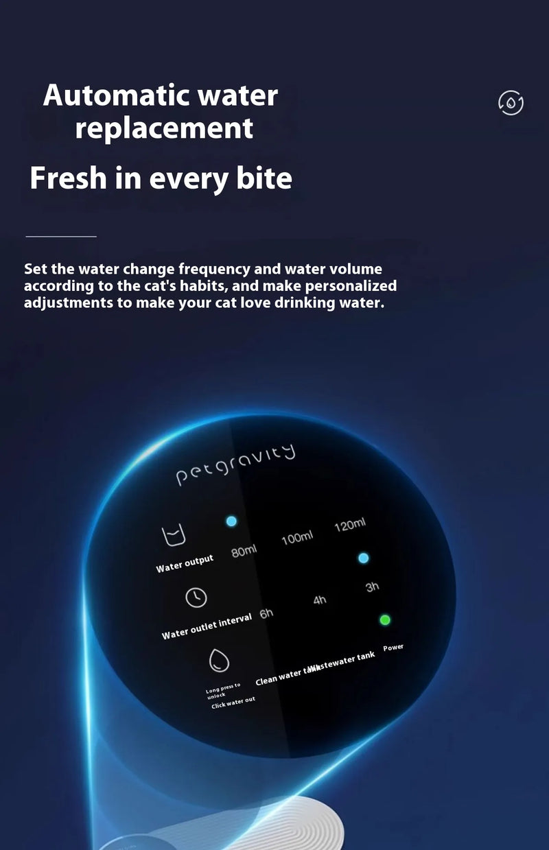 Cordless Pet Water Fountain with Smart Alerts - VMX PETS - VMX PETS