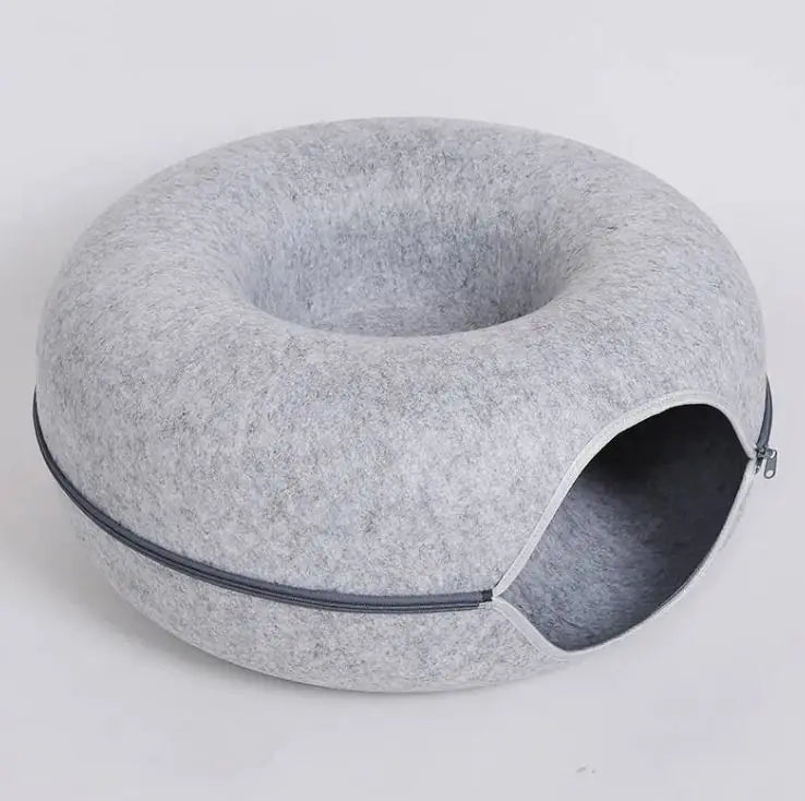 Four Seasons Available Cat Round Felt Pet Nest - VMX PETS - VMX PETS