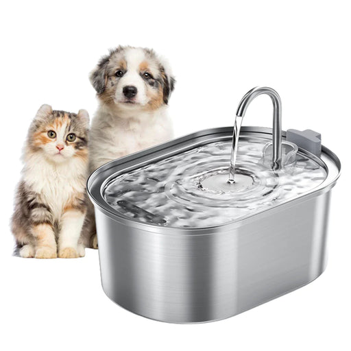 Stainless Steel Large-capacity Pet Fountain Water Dispenser - VMX PETS - VMX PETS