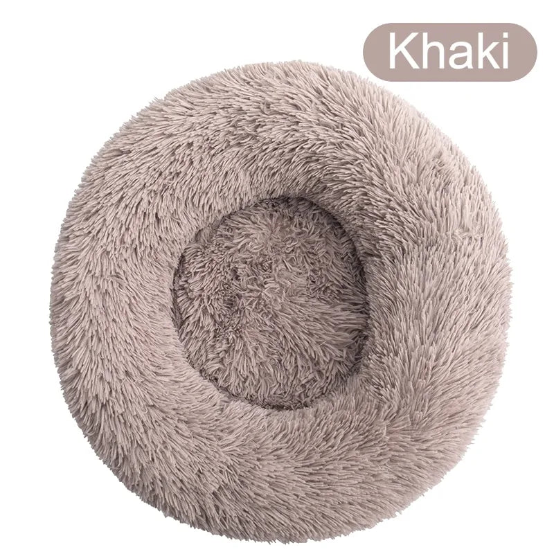Soft Winter Warm Long Plush Donut Pet Bed - VMX PETS - VMX PETS