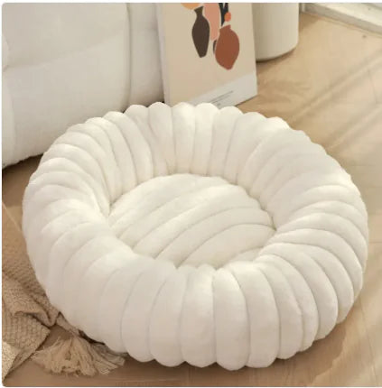 High Weight Pet Nest Straight Rabbit Plush Mat Round Long Hair Cat Nest Warm Winter Dog Bed Kennel - VMX PETS - VMX PETS