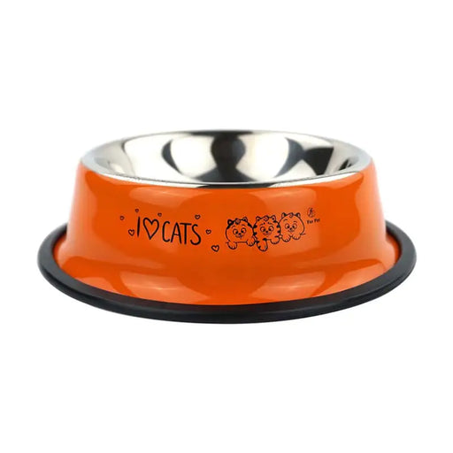 Stainless steel dog bowl, color printing dog bowl,bowl anti skid pet feeding basin feeding device, 6 size pet supplies - VMX PETS - VMX PETS