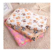 Floral Pet Sleep Warm Paw Print Bed - VMX PETS - VMX PETS