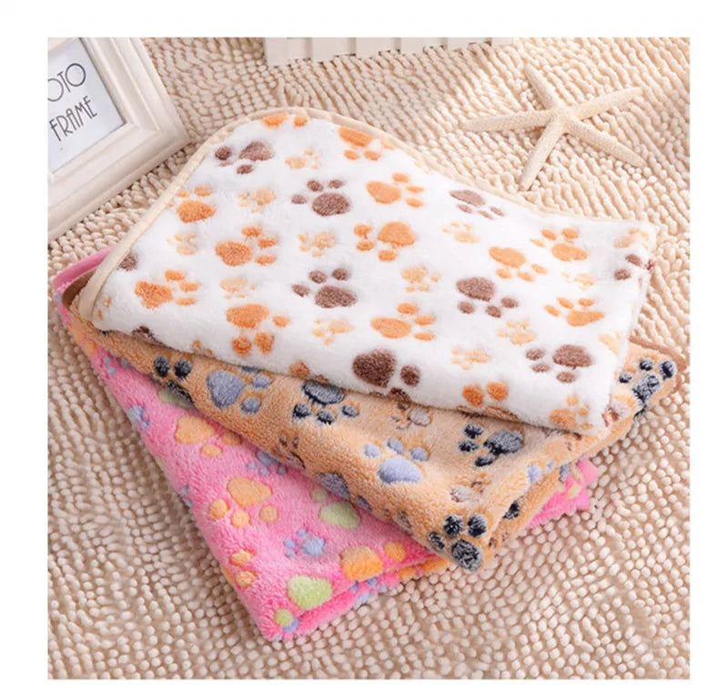 Floral Pet Sleep Warm Paw Print Bed - VMX PETS - VMX PETS