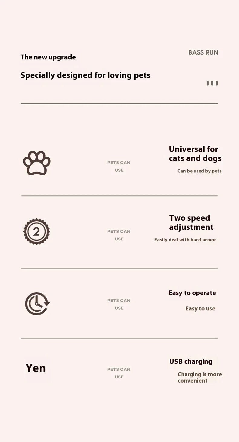 USB Rechargeable Pet Nail Trimmer - VMX PETS - VMX PETS