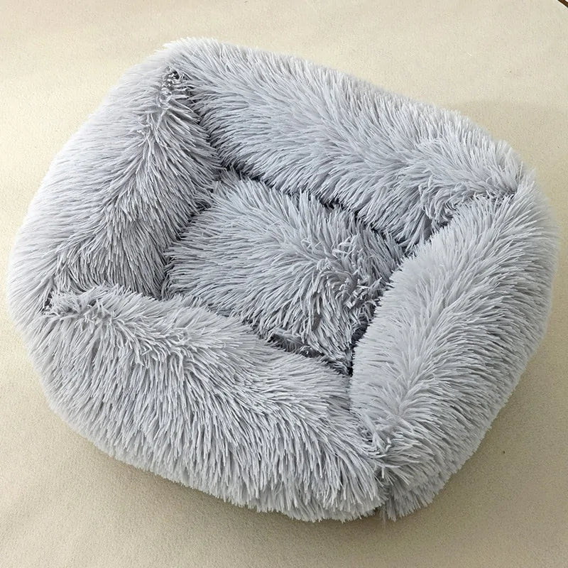 Plush Square Cat Bed: Warm Winter Pet Nest for Small Dogs and Cats - VMX PETS - VMX PETS