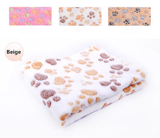 Floral Pet Sleep Warm Paw Print Bed - VMX PETS - VMX PETS