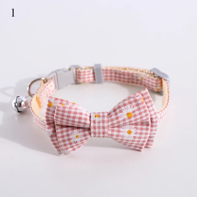 Plaid Print Pet Bow Tie Collar - VMX PETS - VMX PETS