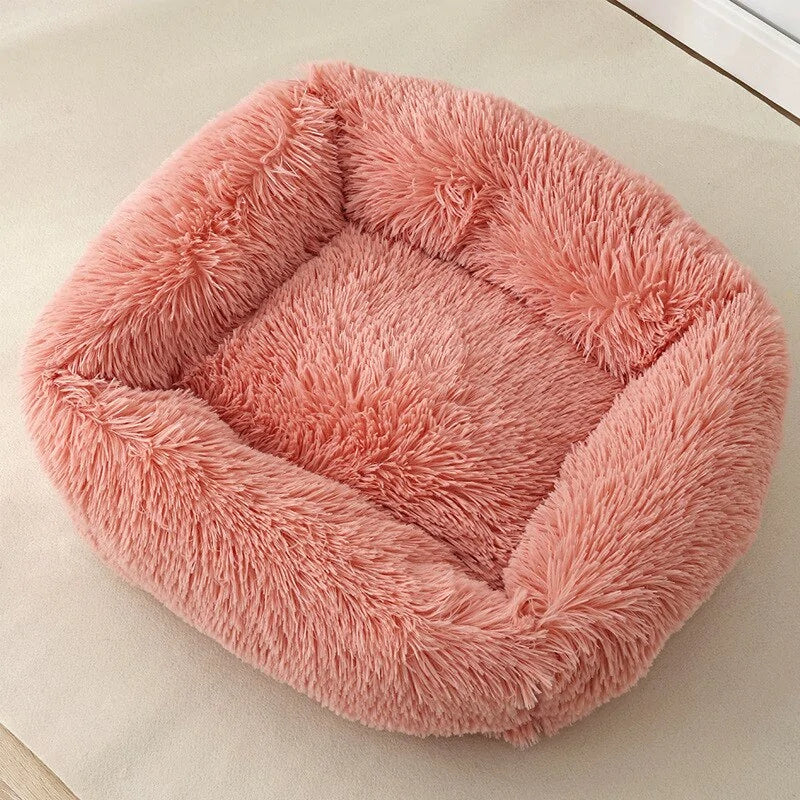 Plush Square Cat Bed: Warm Winter Pet Nest for Small Dogs and Cats - VMX PETS - VMX PETS