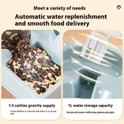 2-in-1 Automatic Pet Feeder & Water Dispenser – Dual Bowl for Food & Drinking - VMX PETS - VMX PETS