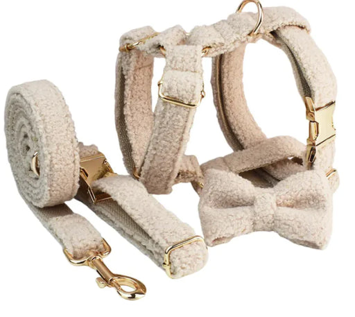 Minimalist Cream Pet Collar & Harness - VMX PETS - VMX PETS