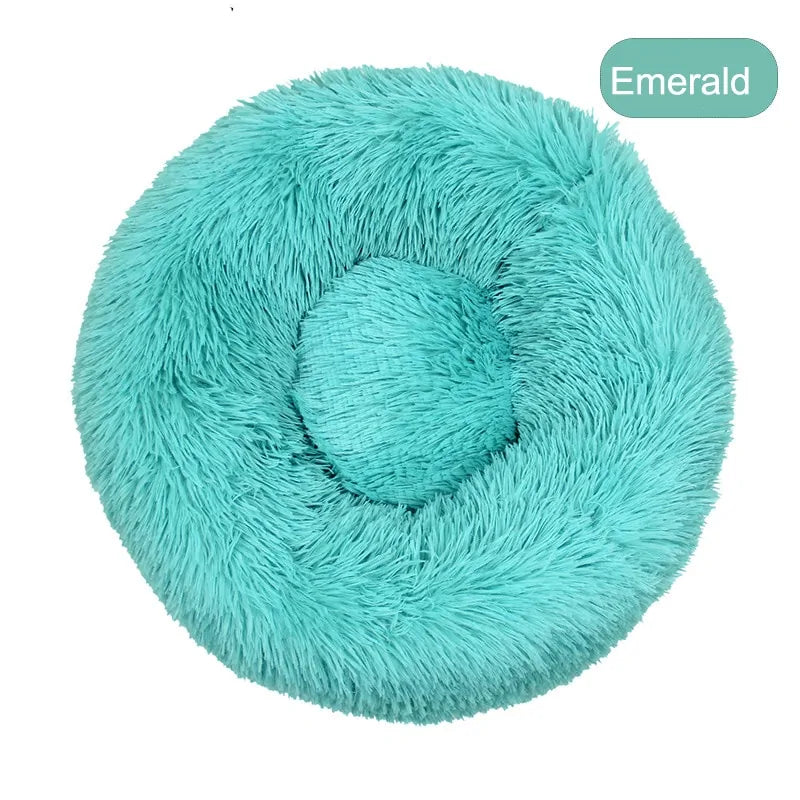 Soft Winter Warm Long Plush Donut Pet Bed - VMX PETS - VMX PETS