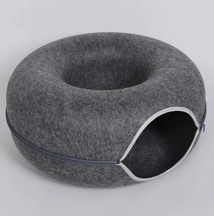 Four Seasons Available Cat Round Felt Pet Nest - VMX PETS - VMX PETS